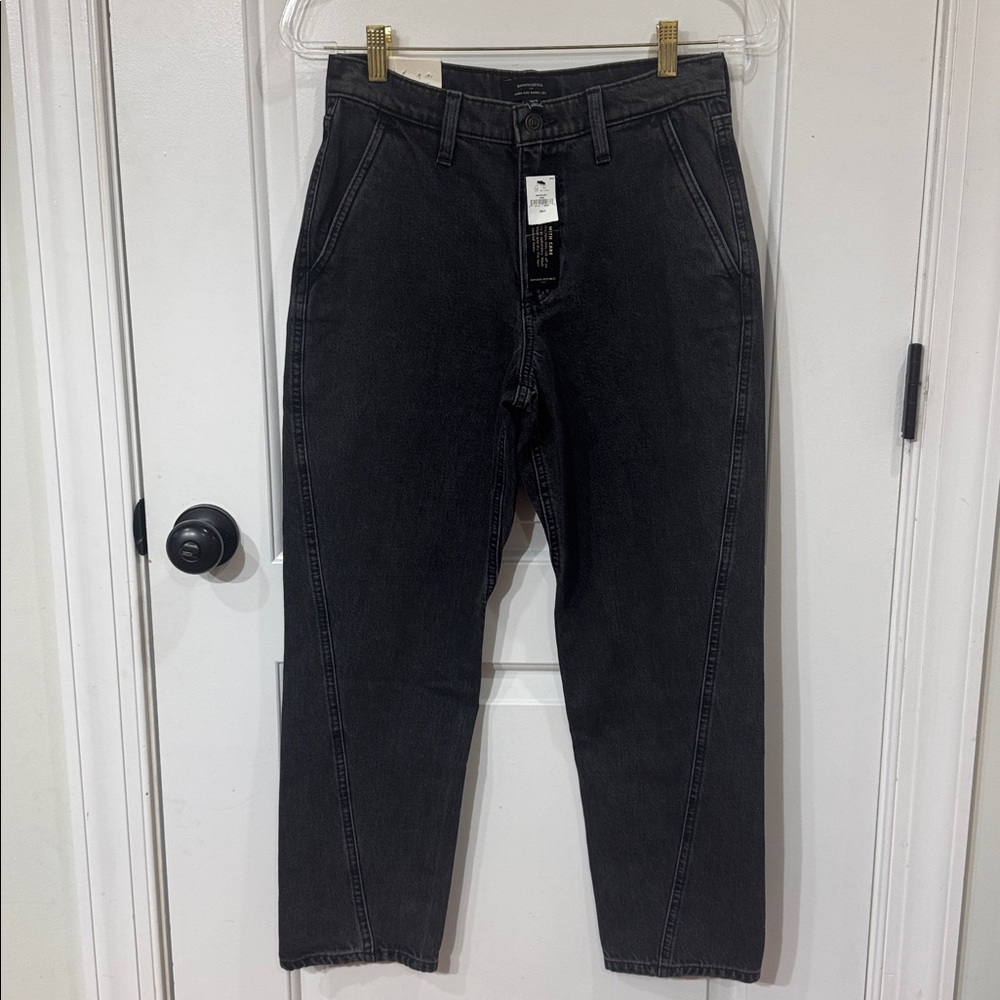 *NEW* BANANA REPUBLIC HIGH RISE LUXE BARREL JEAN WASHED BLACK 2/26 - Picture 8 of 13